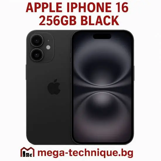 МОБИЛЕН ТЕЛЕФОН APPLE IPHONE 16 256GB BLACK