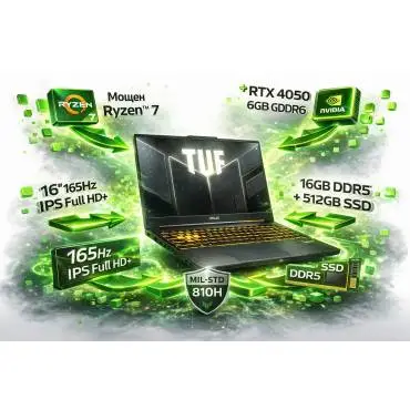 Лаптоп, Asus TUF F16 FA607NUG-RL117
