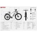 DUOTTS EBIKE F26 Lite Silver Електрически Велосипед 26" 960W Fat Tire