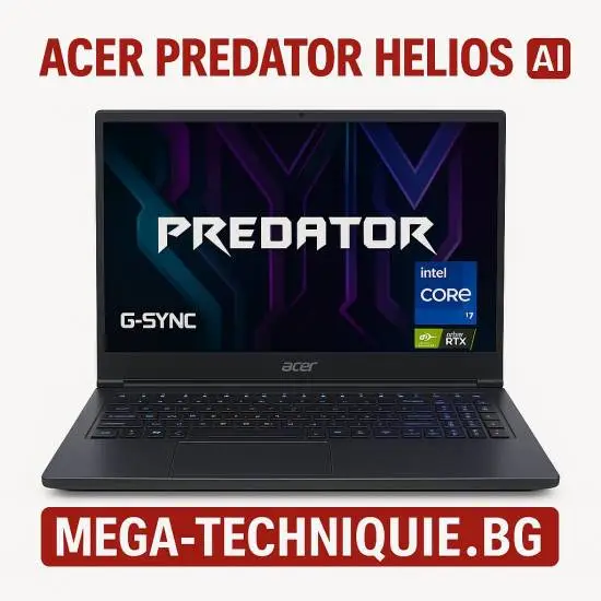 Лаптоп Acer Predator Helios 16 PH16-72, 16 инча 2560 x 1600, Intel Core i9-14900HX 24 C / 32 T, 2.2 GHz - 5.8 GHz, 36 MB cache, 32 GB DDR5, 1 TB SSD, Nvidia GeForce RTX 4080, Безплатно вътре