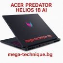 Гейминг лаптоп ACER Predator Helios 18 AI PH18-73-96BL с Intel Core Ultra 9, RTX 5080 и 18-инчов дисплей