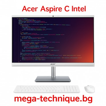 Acer Aspire C All-in-One компютър с процесор Intel – стилен и компактен настолен компютър за дома и офиса