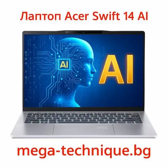 Acer Swift 14 AI – Ултратънък лаптоп с изкуствен интелект за професионалисти и студенти